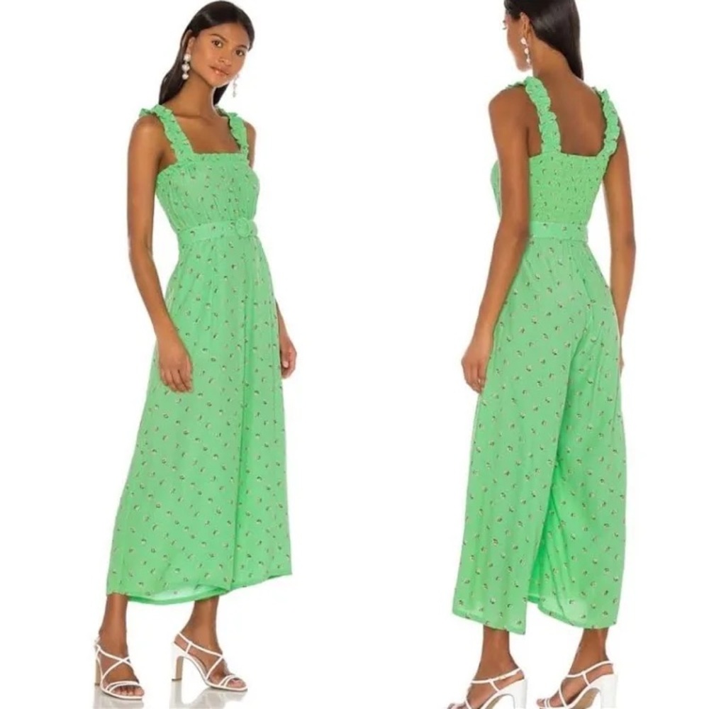 Faithfull The Brand Lime Green Jumpsuit Size 4